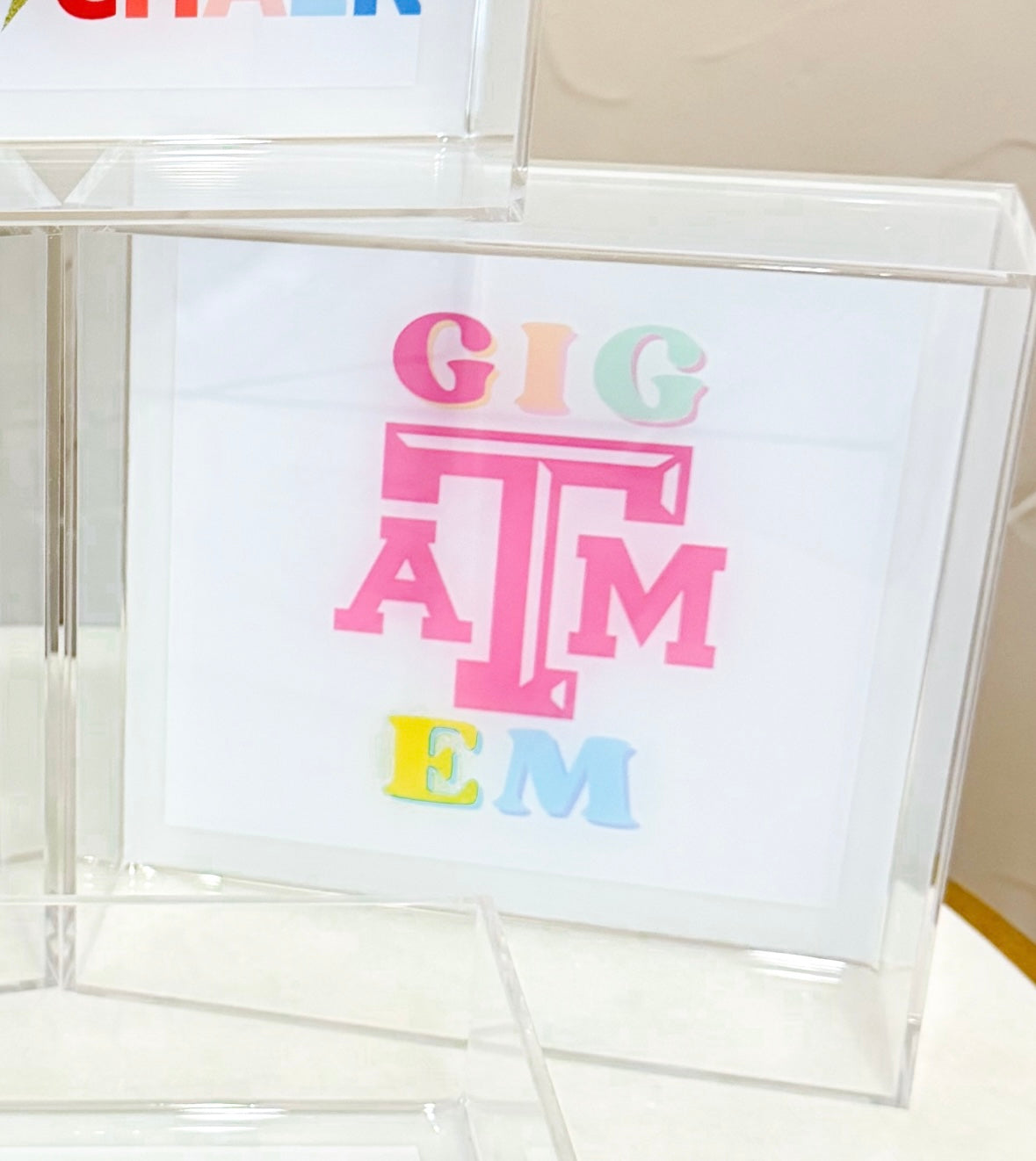 GIG EM Rainbow Tray