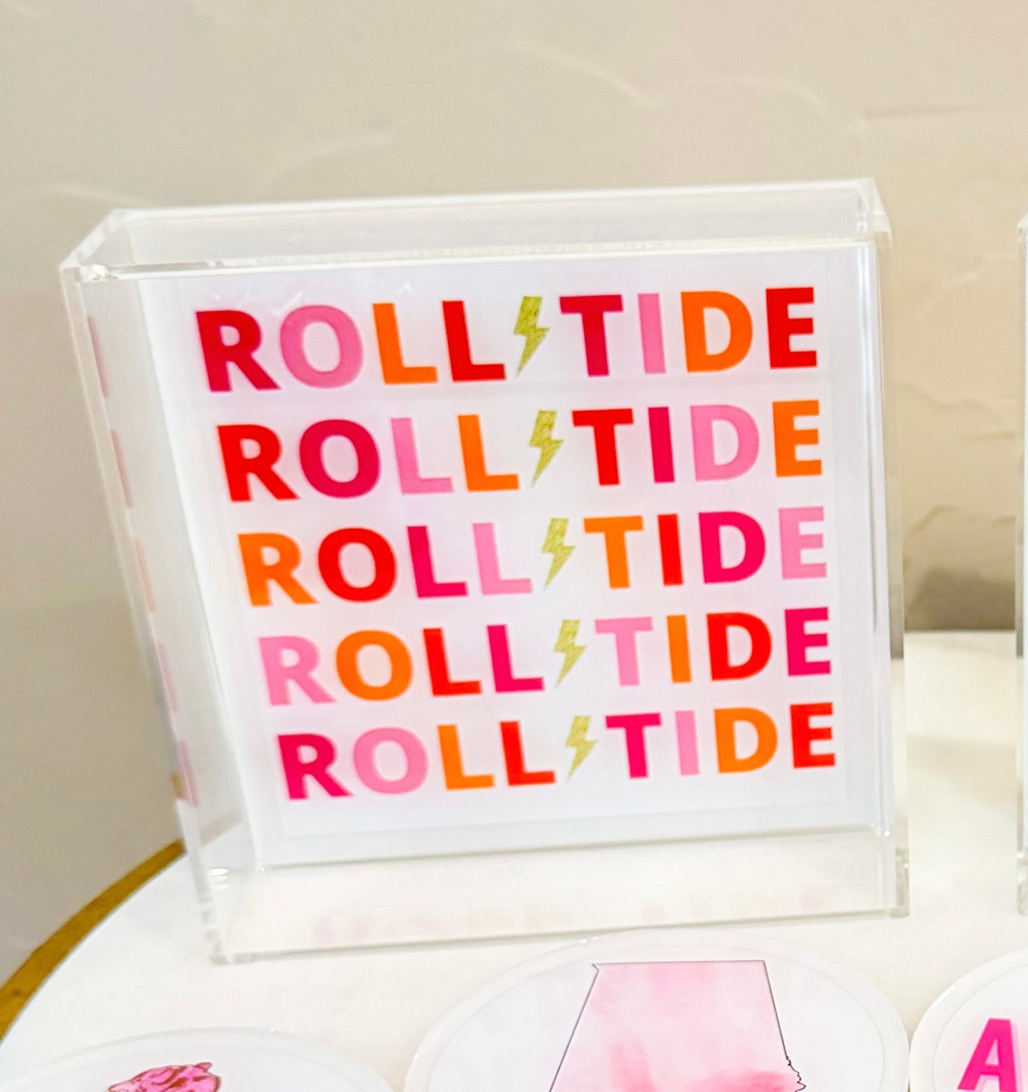 Pink/Orange Alabama Tray