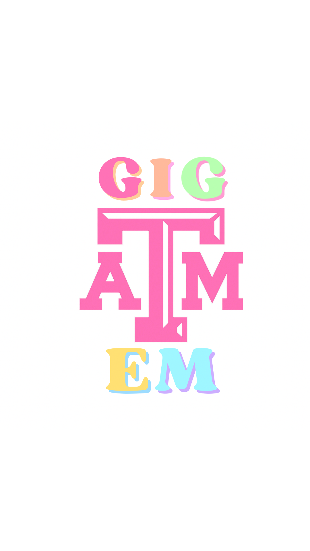 GIG EM Rainbow Tray