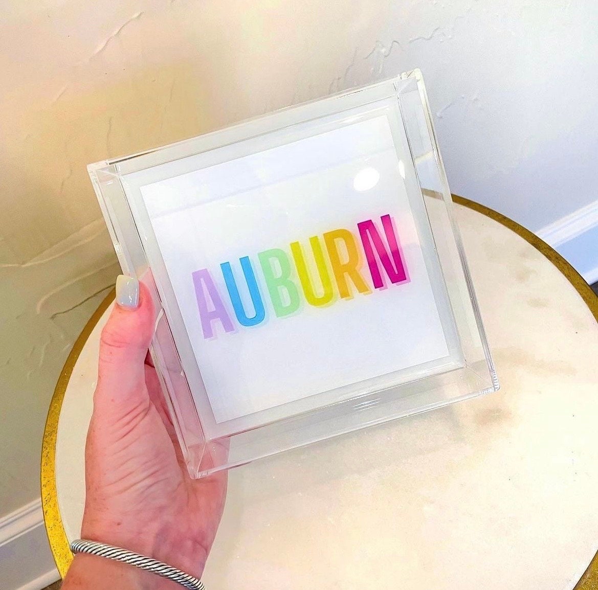 Rainbow college acrylic tray