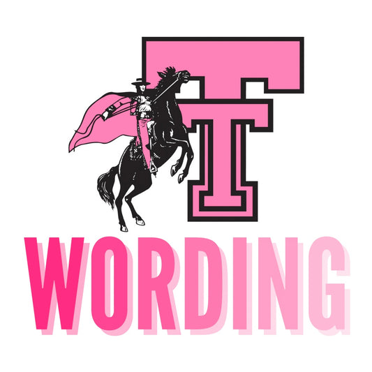 Texas Tech Pink Mascot Acrylic Tray