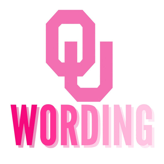 OU Logo Pink Acrylic Tray