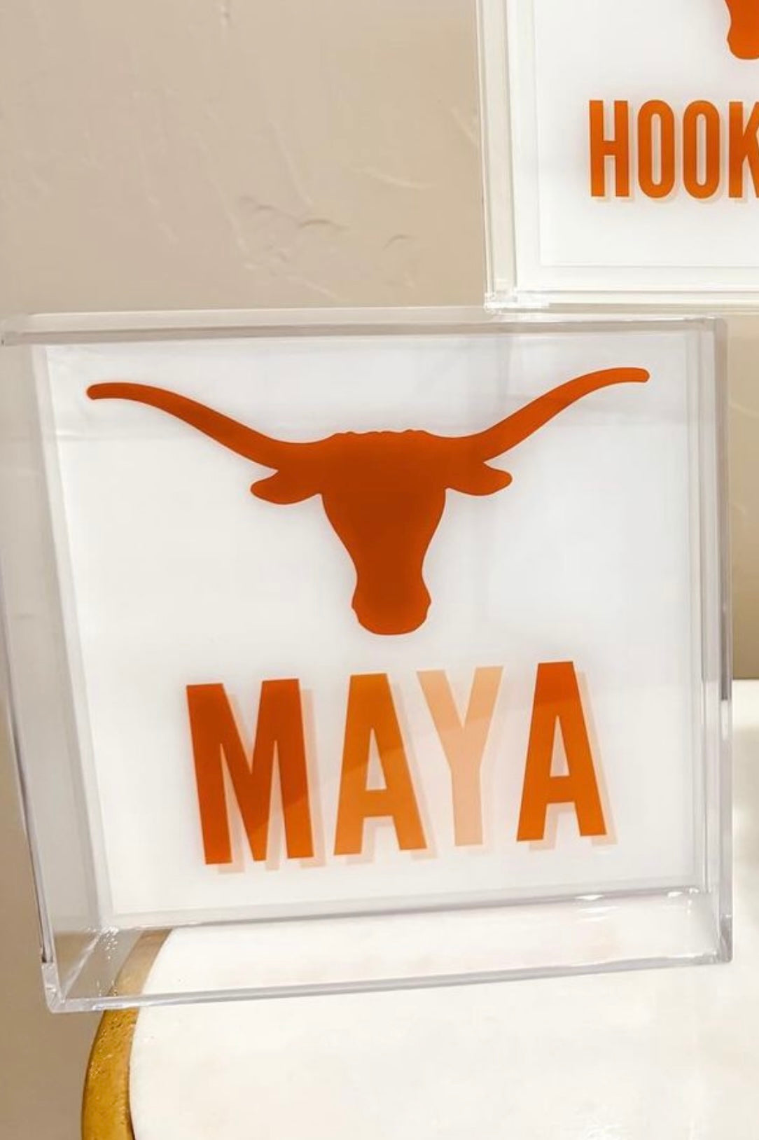 UT burnt orange logo Tray