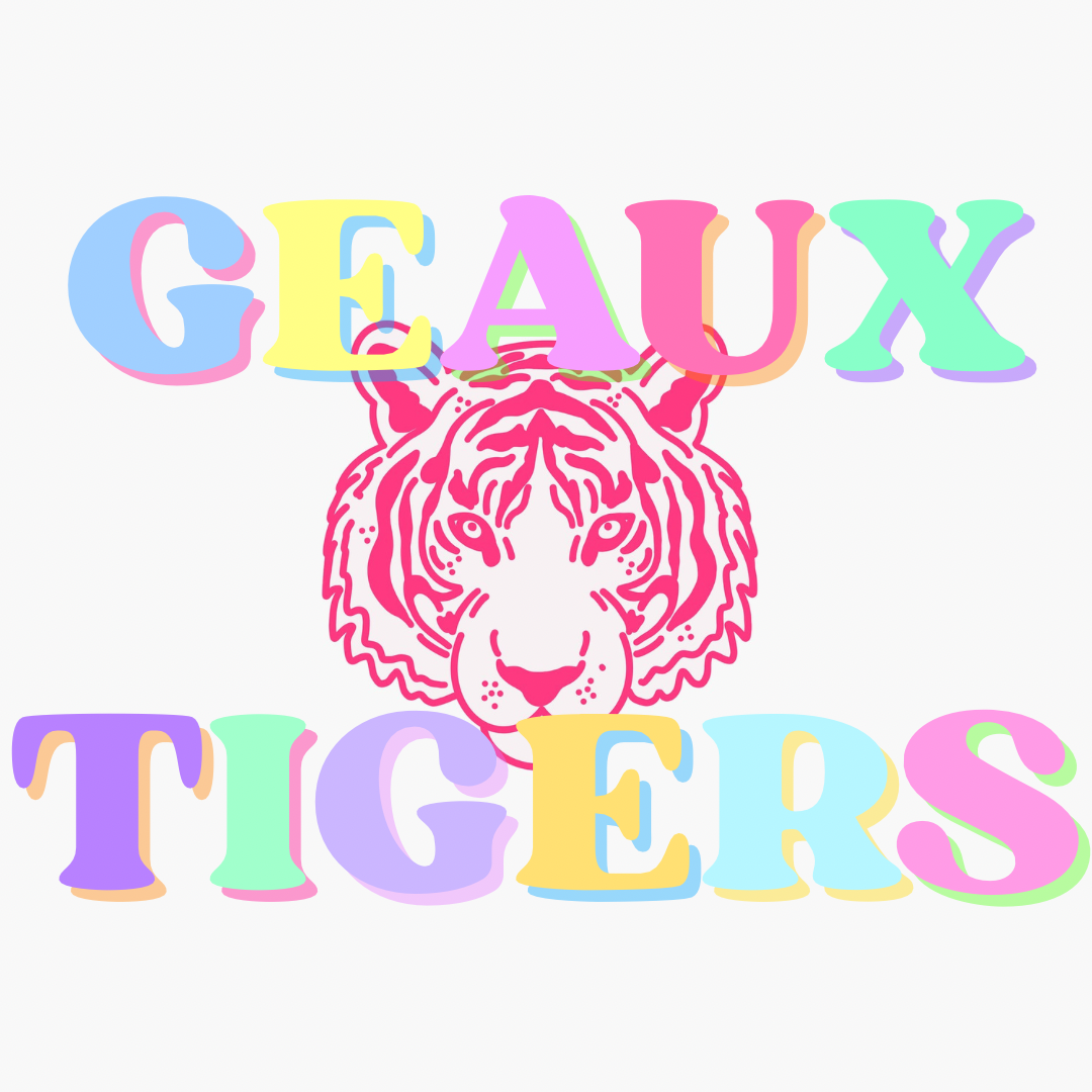 GEAUX TIGERS Rainbow Tray