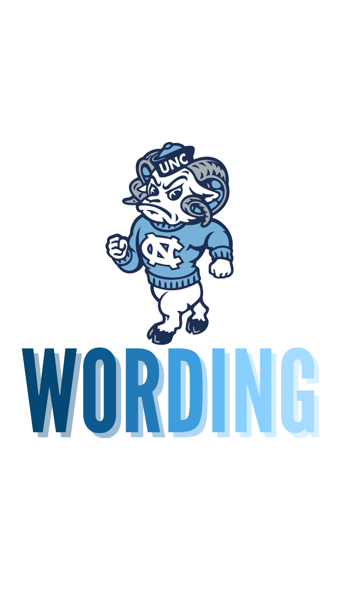 UNC Mascot Acrylic Tray