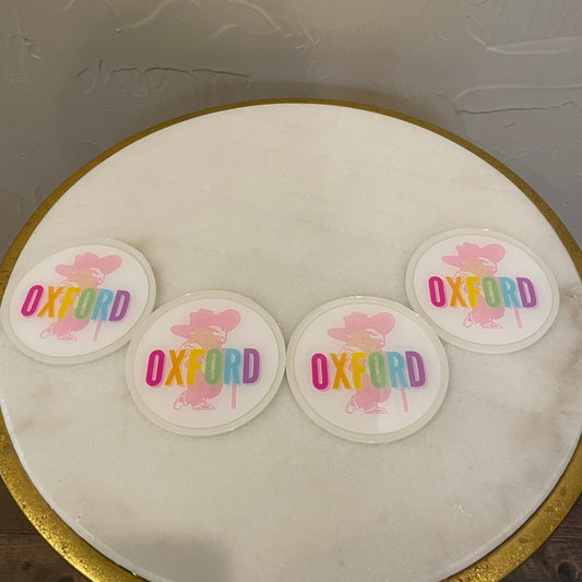 Set of 4 Rainbow Oxford Coasters