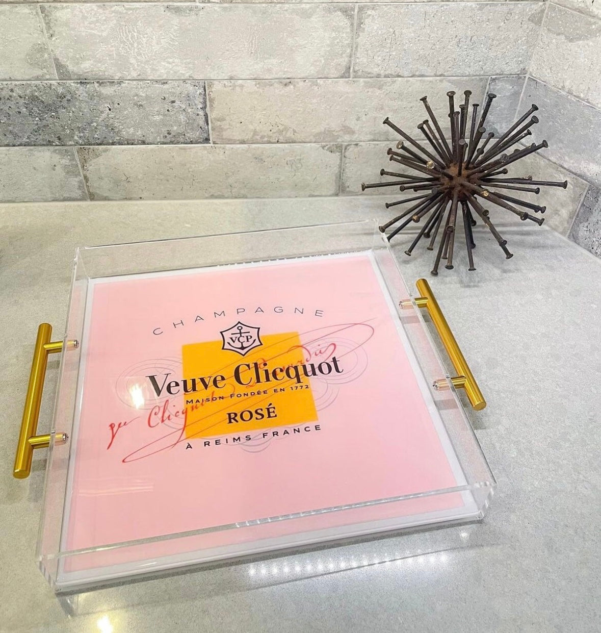 Acrylic Veuve Champagne Tray