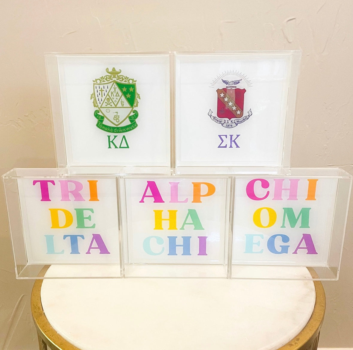 Sorority Crest Acrylic Tray