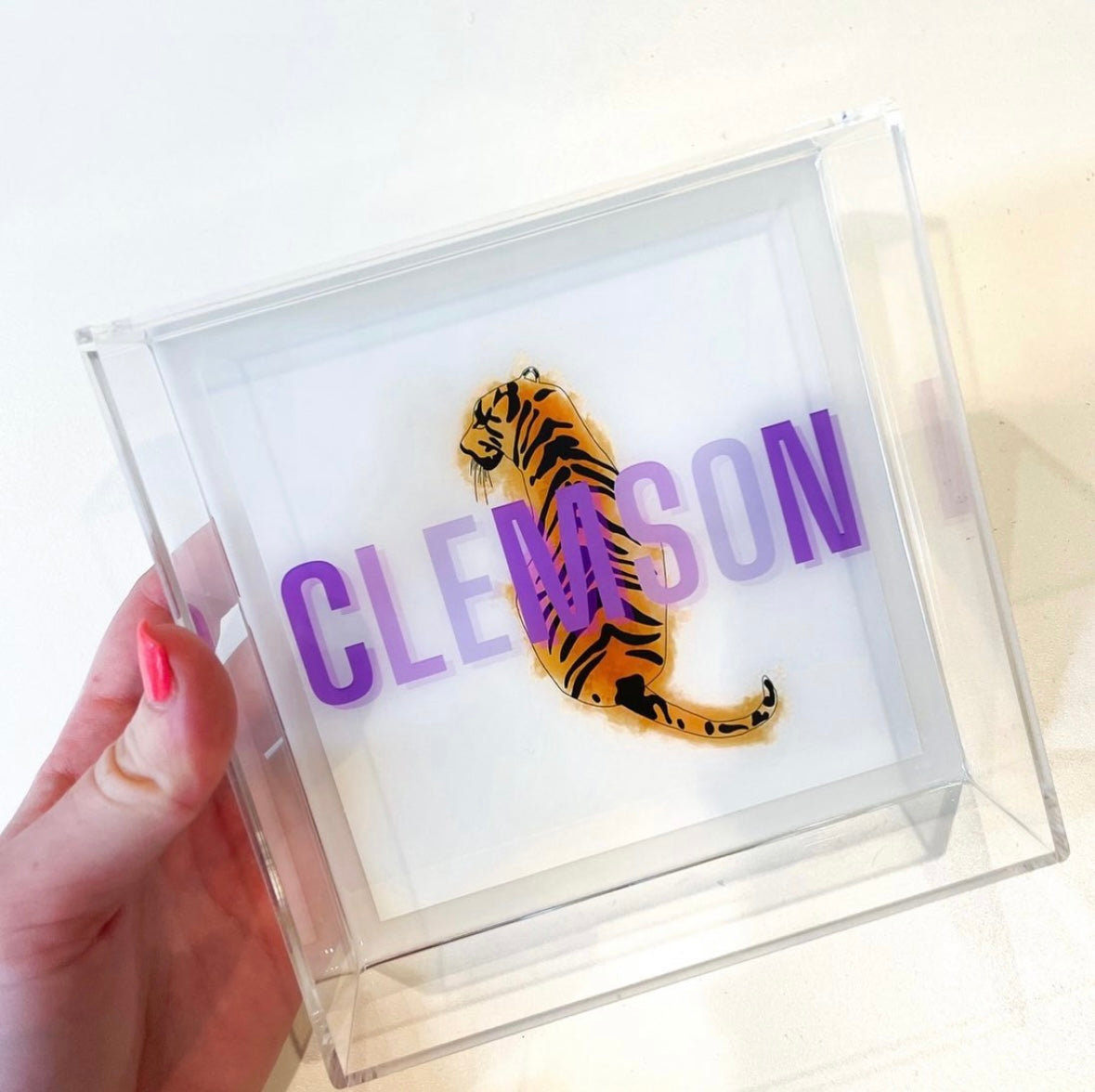 Clemson Purple Tray