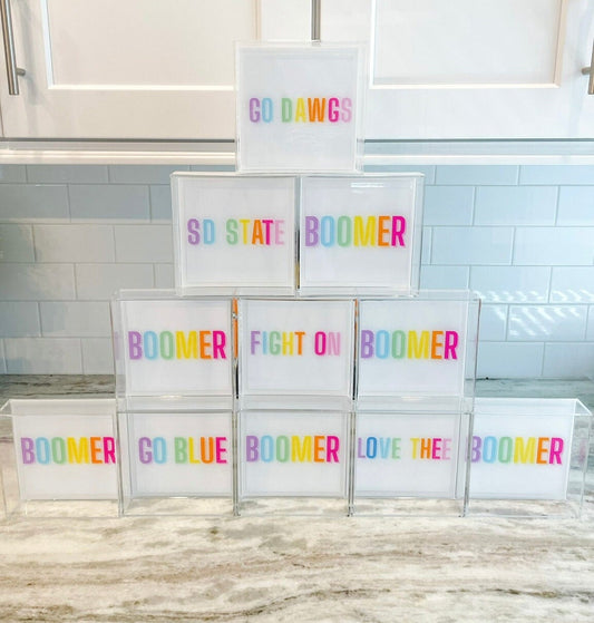 Rainbow college acrylic tray